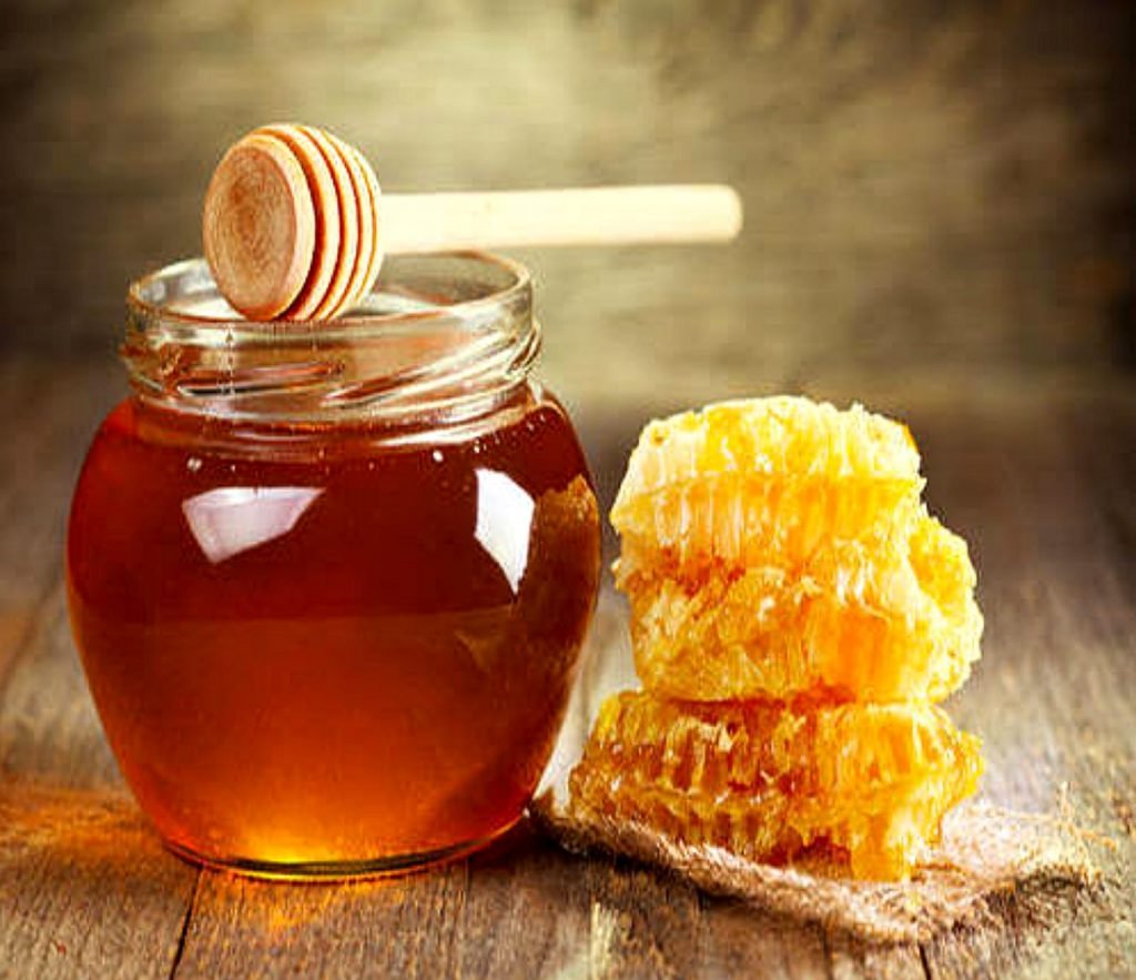Organic Honey in a jar